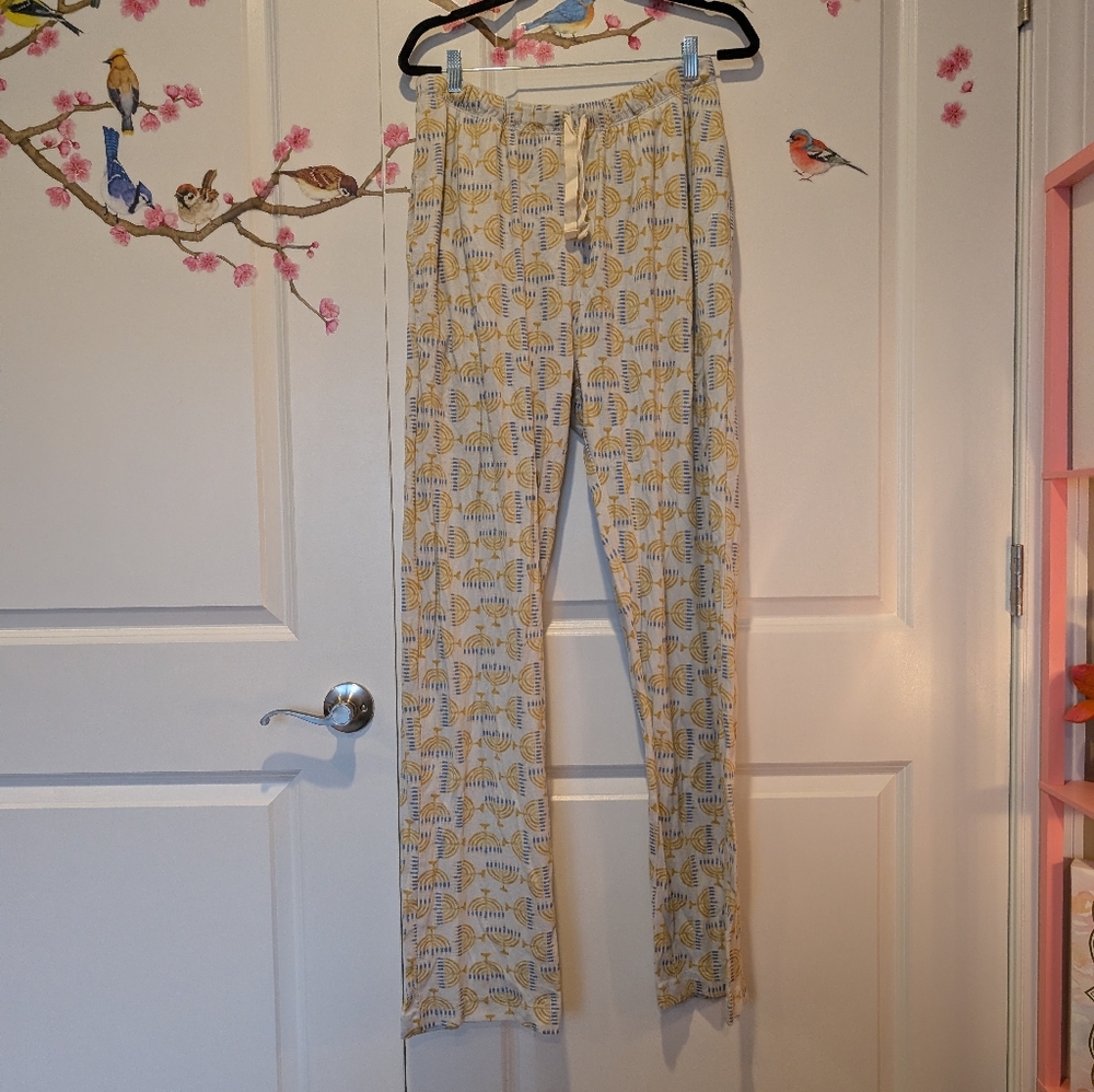 🐝🕎 Men's Hanukkah PJ Pants Relaxed Fit By Burt's Bees